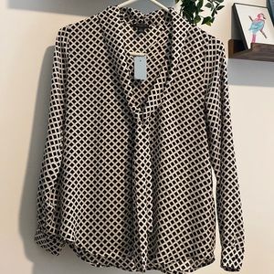 Brand New Ann Taylor Petite Tie Front Blouse